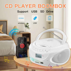 Factory Custom Portable CD Player with BT FM Radio Support <b>Top</b> <b>Loading</b> Design Dual Power for Home Outdoor Learning - Product Image 3