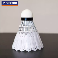 Volants de badminton synthétiques VICTOR NCS PRO (12 pièces) – Vol aérodynamique professionnel, vol stable, durabilité améliorée, pour compétition et entraînement en club