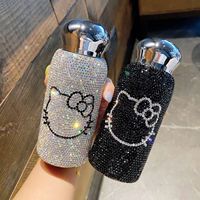 Mug Termal Stainless Steel 304 Berhias Berlian, Cangkir Terisolasi untuk Wanita dan Anak-anak, Tahan Panas 6-12 Jam