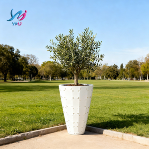 <span class=keywords><strong>Maceta</strong></span> de Lujo Personalizada con Diseño de Flor Dorada, Duradera, Grande, de Fibra de Vidrio, Ecológica, para Bodas, Centros Comerciales, Patios, Jardines, Hoteles y Hogares - Product Image 4