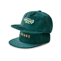 Casquettes Snapback à profil bas en tissu Oxford, non structurées, à visière plate, en velours côtelé à 5 panneaux, avec broderie personnalisée, style sportif, vente en gros