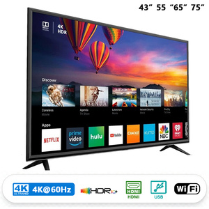 <span class=keywords><strong>ทีวี</strong></span>สมาร์ทแอนดรอยด์ 4K ขนาด 43 55 65 75 นิ้ว QLED HDR พร้อม USB ควบคุมด้วยเสียง WiFi สำหรับ<span class=keywords><strong>ดู</strong></span>การแข่งขันฟุตบอล ขายส่ง - Product Image 1