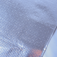 Tissu tissé en PET métallisé double face pour la décoration des bâtiments et l'isolation des surfaces murales, largeur 1,8 m