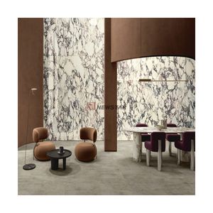 Usine de marbre italienne d'importation populaire grande dalle de comptoir d'île en marbre poli en gros calacatta violar - Product Image 2