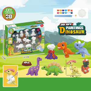 New DIY Dinosaur Plaster Painting Set 3D Painting <b>Craft</b> Kit with Paint Brushes Palette <b>for</b> <b>Kids</b> Creative Play Gift Decoration - Product Image 4