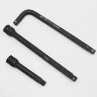 Clé à molette pneumatique à poignée en L, phosphate noir, 1" 3/4", barre d'extension courbée robuste, métrique, OEM