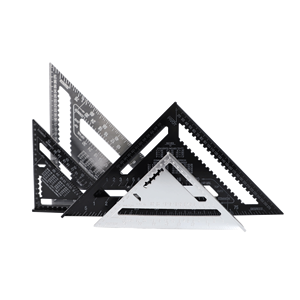 Équerre d'angle en alliage d'aluminium, rapporteur d'angle métrique, règle triangulaire de mesure et de jaugeage pour <span class=keywords><strong>charpentier</strong></span> industriel OEM, 7 et 12 pouces - Product Image 2