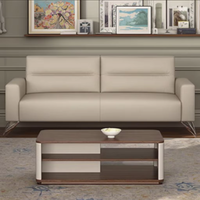 canapés de bureau à ossature en bois massif de haute qualité, canapé en cuir de luxe au design moderne, vente en gros au prix