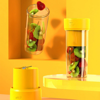 Topverkoper USB RVS Sapcentrifuge Blender 380ml Draagbaar 6-Blads Elektrische Fruitmixer Stille Motor 40W Huishoudelijk Buiten Gebruik Omkeerbaar