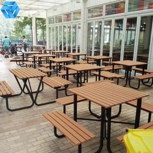 طاولة خارجية للبيع بالجملة من المصنع طقم كرسي مع 4 كراسي 5 قطع من البلاستيك - Product Image 6