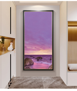 Stampa Decorativa di Lusso con Motivi Geometrici Astratti - Serie Colori Morandi, <span class=keywords><strong>Arte</strong></span> da Parete per Testiera Camera da Letto con Cornice <span class=keywords><strong>Sottile</strong></span> Dorata, Olio su Tela - Product Image 6