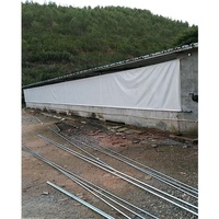 YAOHE Nouveau système de volet roulant pour ferme avicole avec treuil manuel/électrique et film PE/PVC, conception 3D, taille personnalisable