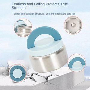 High Quality Double Wall 304 Stainless Steel Food Grade Jar Bowl Shaped Vacuum <b>Thermos</b> Kids Children Warmer Soup Lunch Container - Product Image 2