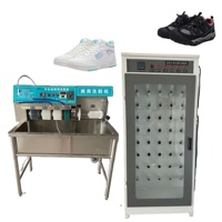En stock, nouvelle machine de nettoyage et de séchage de chaussures électrique industrielle semi-automatique avec système thermique pour chaussures de sport, haute qualité