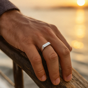 EManco Unisex Size Silver <strong>Ring</strong> Men's Punk Open <strong>Ring</strong> Men Stainless Steel Fashion18k <strong>Rings</strong> Men Jewelry Wholesale - Product Image 1