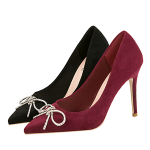 Legame di arco <span class=keywords><strong>con</strong></span> punta di metallo fibbia <span class=keywords><strong>scarpe</strong></span> da donna <span class=keywords><strong>tacco</strong></span> - Product Image 3