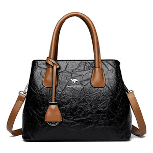Nouveau sac bandoulière tendance grande capacité en cuir PU souple pour femme, sac à main de luxe de créateur - Product Image 1