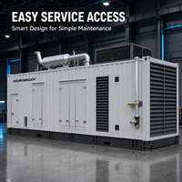 Groupe électrogène au biogaz haute puissance 1200 kW 1500 kVA haute efficacité, type conteneur