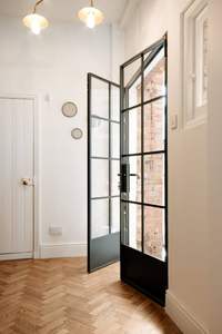 ประตูเหล็กฝรั่งเศสประตูหน้าต่างบานเลื่อนผู้ผลิตโดยตรงเหล็กดัดกระจกฝ้าภายในเหล็กเชิงพาณิช<span class=keywords><strong>ย</strong></span>์ - Product Image 3