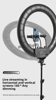 Éclairage photographique ABS avec support tripied avec anneau lumineux LED lumière selfie pour studio photographie vidéo prise de vue caméra téléphone
