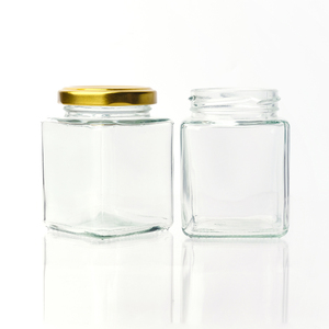 Pot en verre carré transparent pour miel, disponible en 45 ml, 80 ml, 100 ml, 200 ml, 280 ml, 380 ml, 500 ml, 730 ml - Product Image 2
