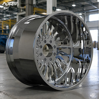 Jantes forgées NJQS 26x14 avec enjoliveurs flottants, finition polie, en alliage 6061-T6 pour pick-up
