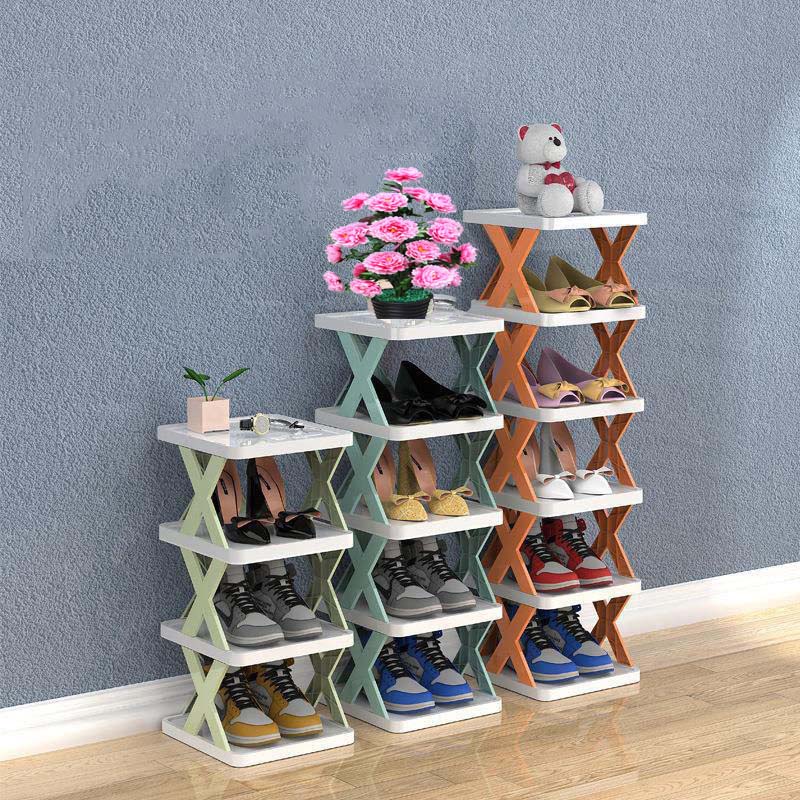 Modern Portable Plastic Multi-layer Folding Shoe Cabinet Space-Saving Shoe Shelf Home Use Economical Shoe Shelf Dormitory