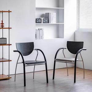 <span class=keywords><strong>Chaise</strong></span> de salle à manger moderne en bois massif et métal avec dossier ergonomique, siège confortable pour la cuisine, le salon ou le bureau - Product Image 5