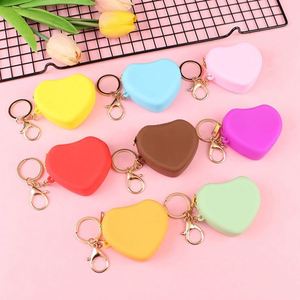 Hot Selling <b>Cute</b> Silicone Coin <b>Purse</b> Waterproof Makeup Bag Zipper Closure Candy Fashion Key Cosmetic Travel Case for Women Girls - Product Image 1