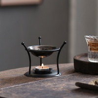 Brûleur d'aromathérapie en fer forgé, brûleur simple pour poudre d'encens et pilules d'encens, brûleur d'huiles essentielles à combustion sèche pour intérieur