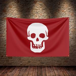 Bandera Pirata de Barbanegra Edward Teach de 3x5 Pies, Personalizada de Fábrica Swil, Impresión Digital en Poliéster para Decoración - Product Image 3