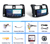 Autoradio Android Noir 8 cœurs 4+64 Go avec GPS CarPlay Android Auto Multimédia pour Toyota 4Runner 2009-2021