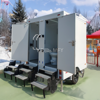 Remorque de toilettes portable en acier galvanisé, écologique et durable, pour mariages, appartements, bureaux et immeubles