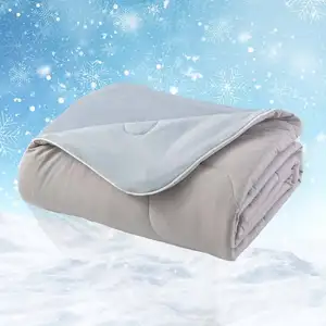 Nature Breathable 1 Side Cool Feeling 1 Side Warm Bamboo Sleeping Cooling Blanket For Hot Sleepers