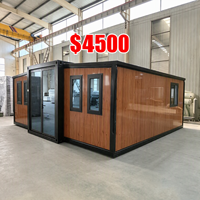 Maison conteneur moderne de 20 pieds, étanche, préfabriquée, pliable, 3 chambres, petite maison, panneaux sandwich et structure en acier, maison mobile