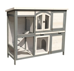 Hucha de conejo de madera de 2 pisos, casa de mascotas, material ecológico, barata, en venta - Product Image 4