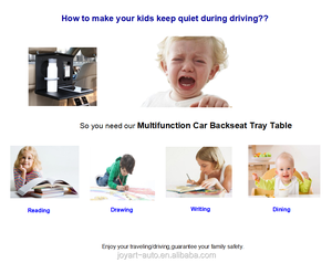 Plateau de siège arrière de voiture <span class=keywords><strong>2</strong></span>-en-1: bureau d'ordinateur portable pliable et plateau de repas, surface antidérapante pour voitures - Product Image 4