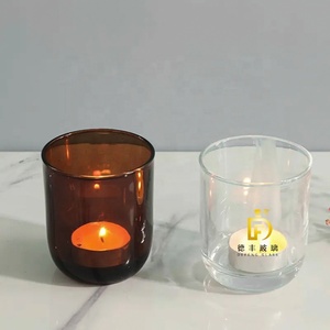 Frasco de Vidrio Transparente para Velas con Tapa, Base Redonda de 10 oz, Forma de U, Laterales Gruesos, Color Personalizado - Product Image 6