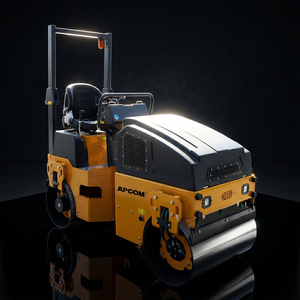 Compacteur vibrant routier autoporté à commande hydraulique, à un ou deux tambours, 1T, 3T, 5T, 6hp, 7hp, essence ou diesel - Product Image 1
