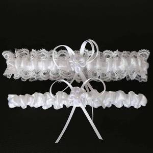 Jarretelles à fleurs brodées, <span class=keywords><strong>bleu</strong></span> <span class=keywords><strong>marine</strong></span>, blanc, accessoire de mariage pour femmes/femme/mariée, anneau de cuisse, boucle de jambe en dentelle - Product Image 5