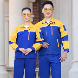 سترة عمل شتوية للرجال بأكمام طويلة من البوليستر والقطن، مقاومة للأوساخ والتآكل والبقع، زي عمل موحد - Product Image 3