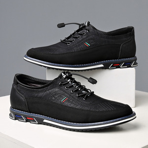 Waterproof Men's <b>Work</b> Slip-On <b>Shoes</b> Anti-Slip PU Leather Upper Dressy Office Career Loafers <b>Comfort</b> Hard-Wearing All Seasons - Product Image 2