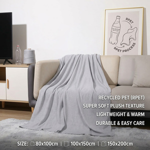 Eco Friendly RPET Fleece <strong>Blanket</strong> Recycled Polar Fleece Throw <strong>Blanket</strong> Wholesale Bulk Soft Polar Fleece <strong>Blanket</strong> Warm - Product Image 2