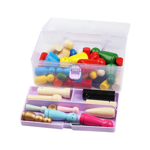 Juego de figuras de madera con rejillas para niños, juguete en caja para dibujar, juguetes de dibujo unisex de 3 a 6 años - Product Image 2