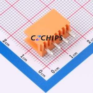 MXHT396V-3.96-04P-OE01-Cu-A Plug-in Terminal Block Through hole,P=3.96mm Board-to-Board / Socket - Open 1x4P 3.96mm Orange - Product Image 2
