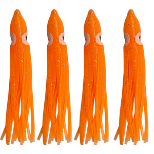Faldas de calamar luminosas, señuelos de pesca blandos con escamas, señuelos de arrastre, faldas de calamar para señuelos de arrastre - Product Image 1