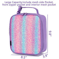 Sac à lunch isotherme pour enfants-Mini glacière douce pour la rentrée Kit de repas thermique pour filles parfait pour l'école et la randonnée