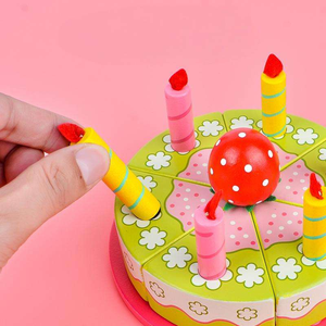 Ensemble de jouets en bois pour enfants, <span class=keywords><strong>jeu</strong></span> de simulation de découpe de gâteaux aux fruits magnétiques, maison de <span class=keywords><strong>jeu</strong></span>, ensemble de fête du thé au matcha, gâteau d'anniversaire - Product Image 4