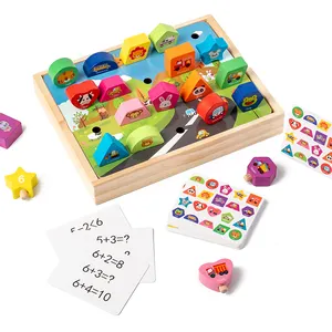 나무 모양 매칭 게임 재미있는 어린이 수학 계산 장난감 어린이 학습 및 교육 완구