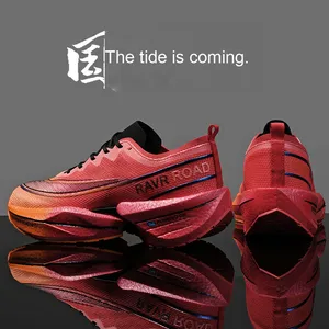 Chaussures de sport de course professionnelles ultra-légères à plaque carbone pour hommes et jeunes, design en maille confortable pour l'été, style basketball - Product Image 4